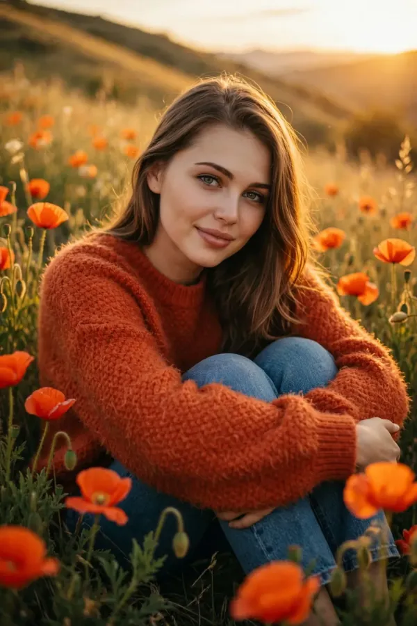 Среди оранжевых цветов