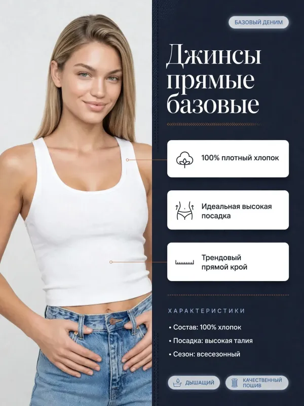 Пример карточки товара — инфографика