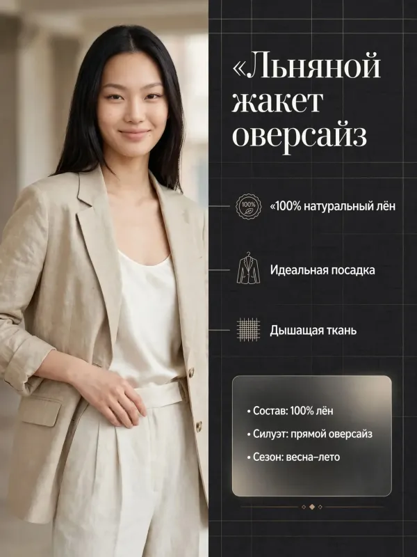 Пример карточки товара — инфографика