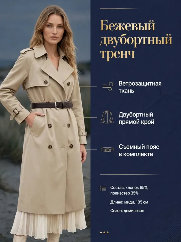Пример карточки товара — инфографика
