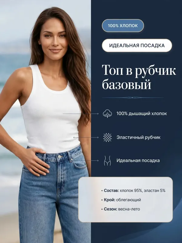 Пример карточки товара — инфографика