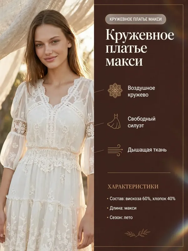 Пример карточки товара — инфографика