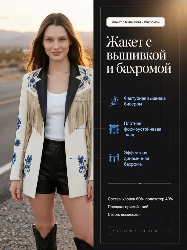 Пример карточки товара — инфографика