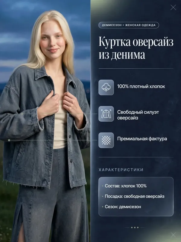 Пример карточки товара — инфографика