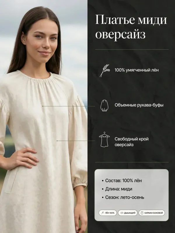 Пример карточки товара — инфографика