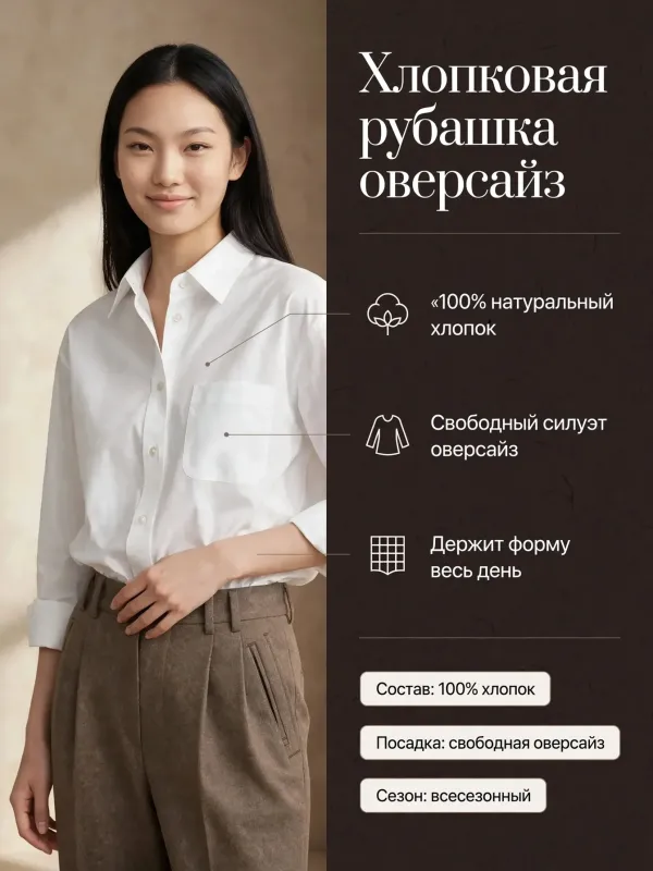 Пример карточки товара — инфографика