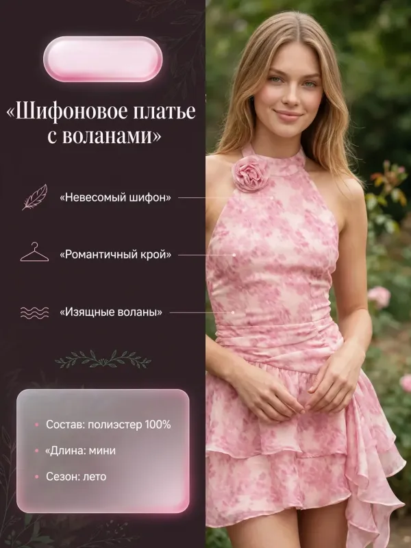 Пример карточки товара — инфографика