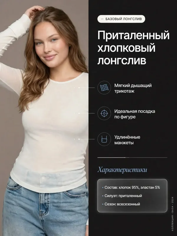 Пример карточки товара — инфографика
