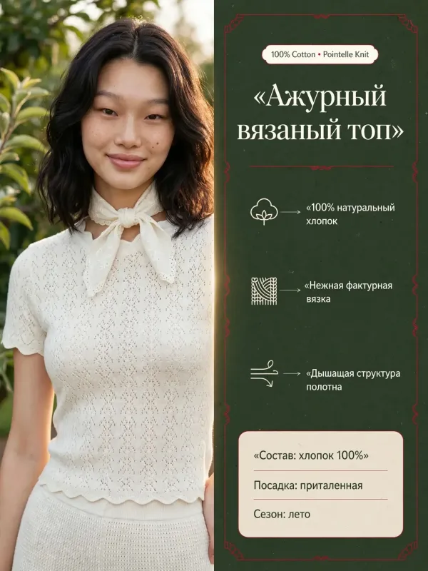 Пример карточки товара — инфографика