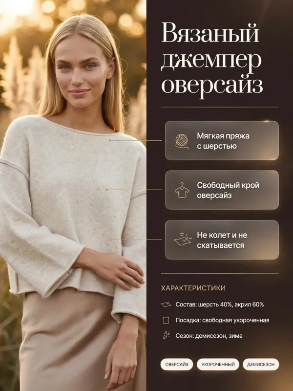 Пример карточки товара — инфографика