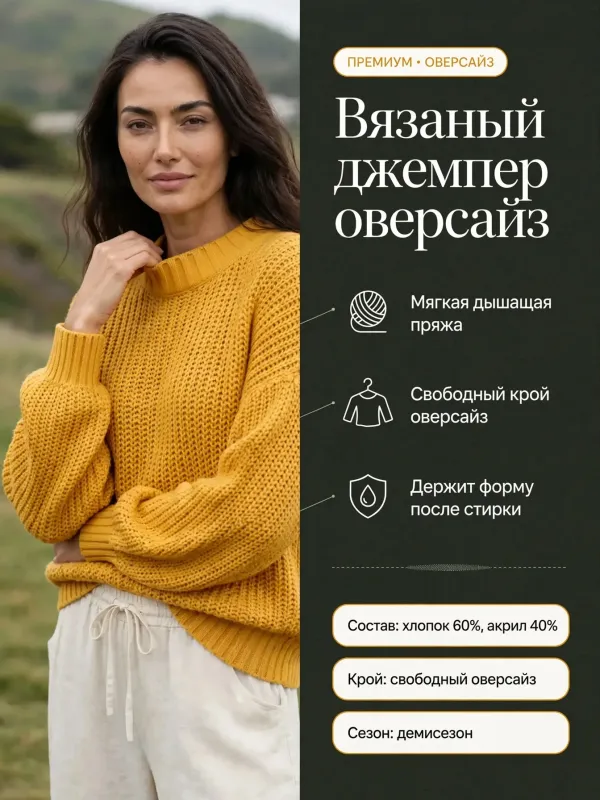 Пример карточки товара — инфографика