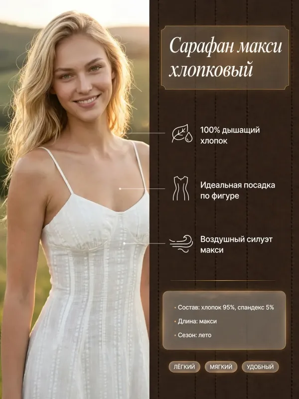 Пример карточки товара — инфографика