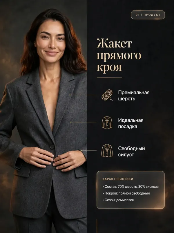 Пример карточки товара — инфографика
