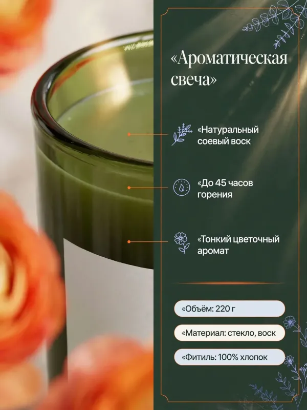 Пример карточки товара — инфографика