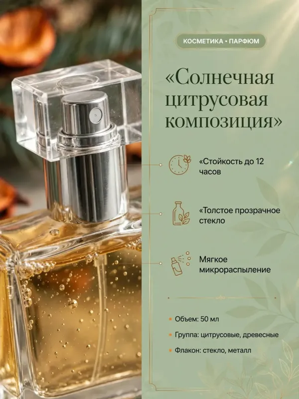 Пример карточки товара — инфографика