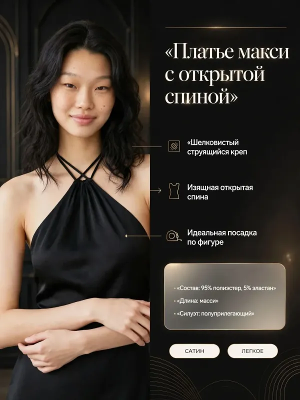 Пример карточки товара — инфографика