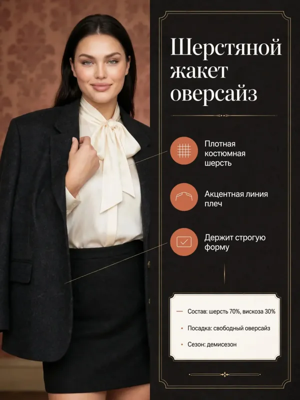 Пример карточки товара — инфографика