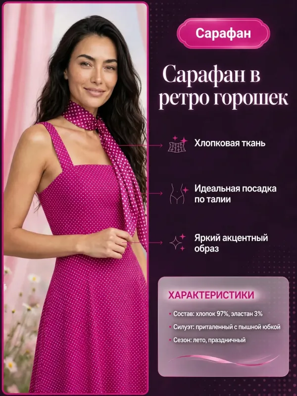 Пример карточки товара — инфографика