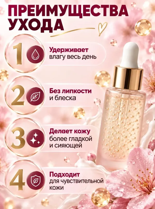 Карточка товара в стиле «Глянцевый спа-гламур» — преимущества
