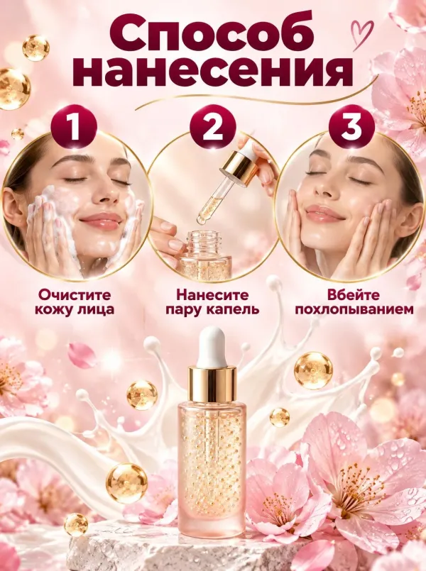 Слайд «Как наносить» в стиле «Глянцевый спа-гламур»