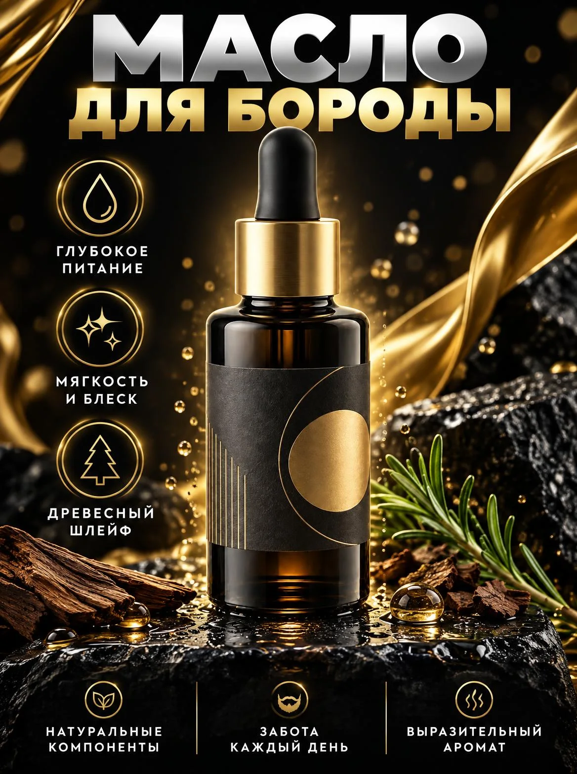 Карточка товара в стиле «Золотой нуар-премиум» — обложка