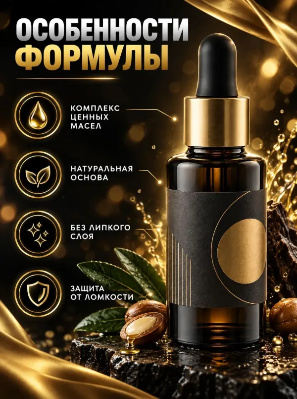 Слайд «Инфографика» в стиле «Золотой нуар-премиум»