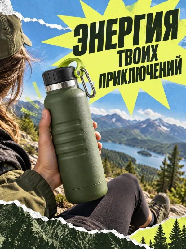 Слайд «Атмосфера» в стиле «Эко-поп коллаж»