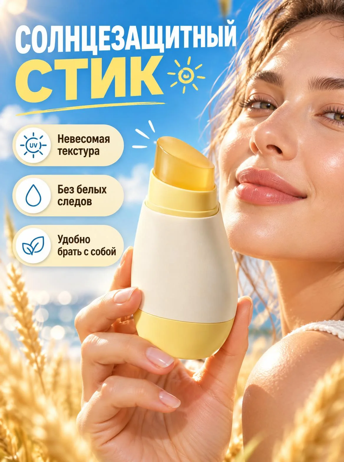 Карточка товара в стиле «Солярный бьюти-глянец» — обложка