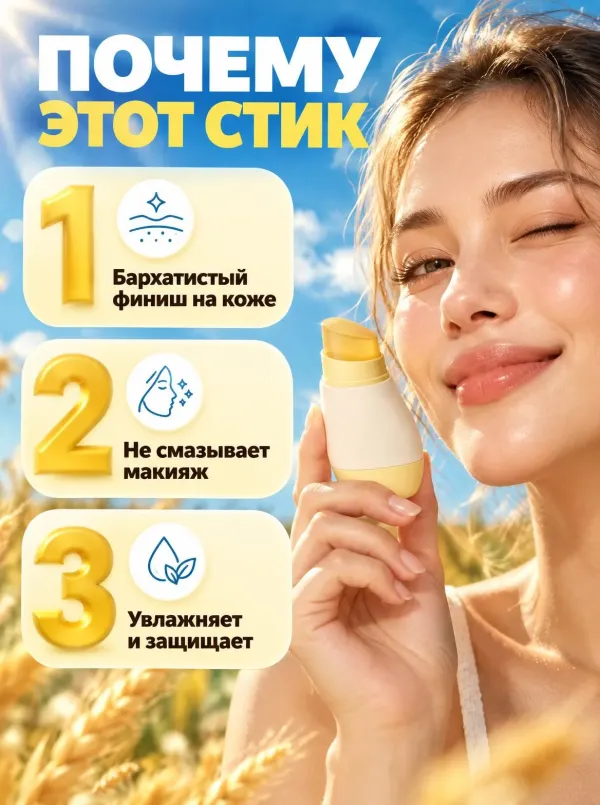 Карточка товара в стиле «Солярный бьюти-глянец» — преимущества