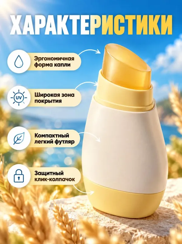 Слайд «Инфографика» в стиле «Солярный бьюти-глянец»