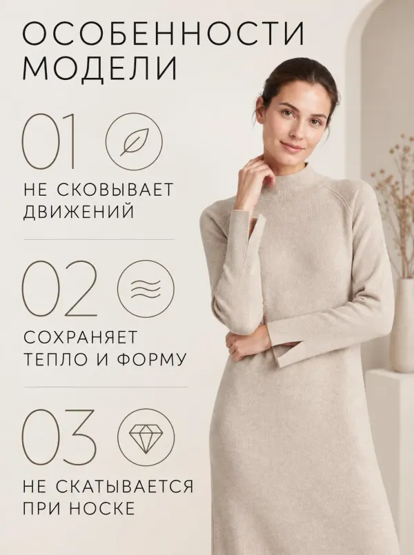 Карточка товара в стиле «Каталожный софт-минимализм» — преимущества