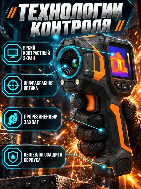 Карточка товара в стиле «Индустриальный техно-экшн» — инфографика
