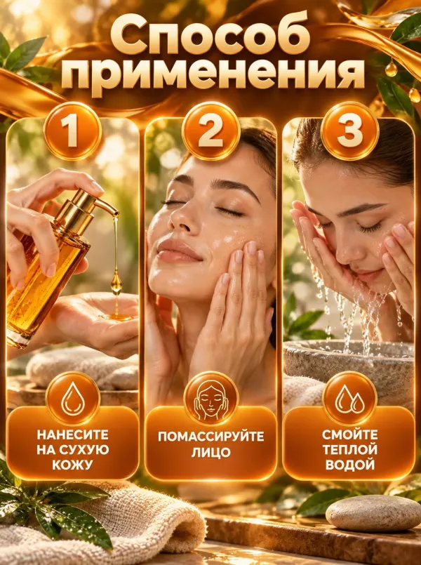 Слайд «Как наносить» в стиле «Янтарный спа-реализм»