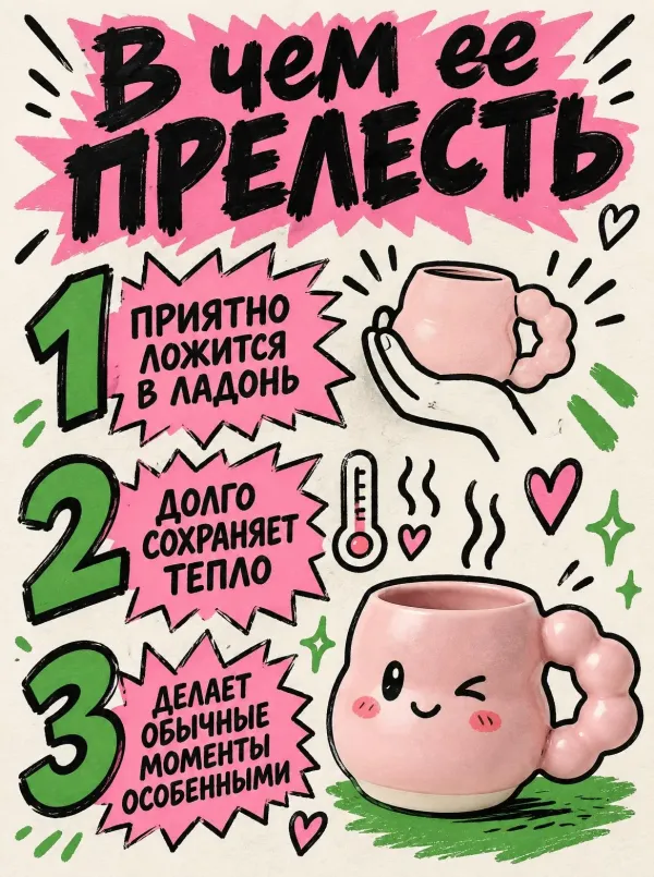 Слайд «Преимущества» в стиле «Комиксный дудл-арт»