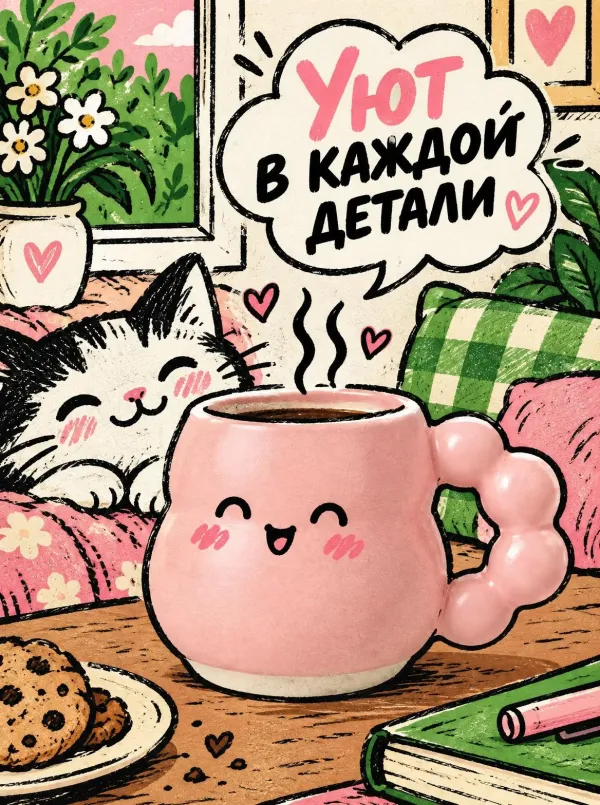 Слайд «Атмосфера» в стиле «Комиксный дудл-арт»