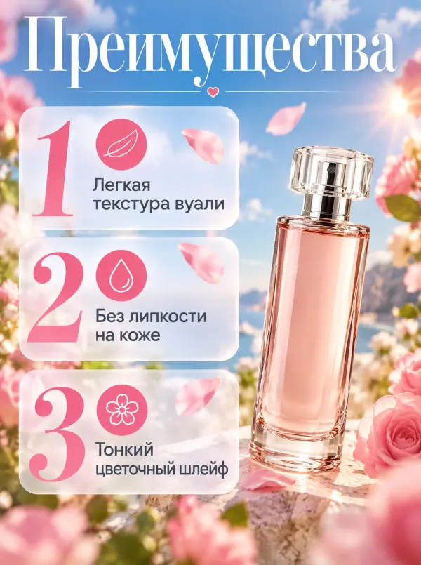 Карточка товара в стиле «Воздушный романтик-эдиториал» — преимущества