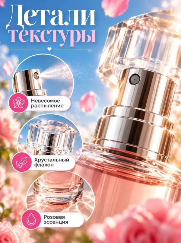 Карточка товара в стиле «Воздушный романтик-эдиториал» — текстура крупно
