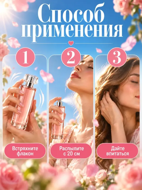 Слайд «Как наносить» в стиле «Воздушный романтик-эдиториал»