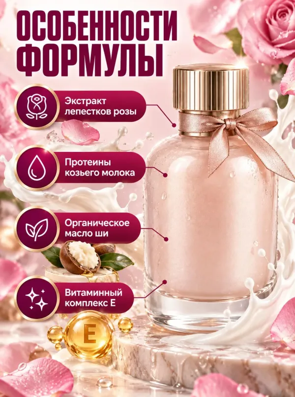 Слайд «Инфографика» в стиле «Флоральный бьюти-глянец»
