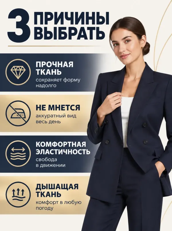 Карточка товара в стиле «Деловой бейсик-глянец» — преимущества