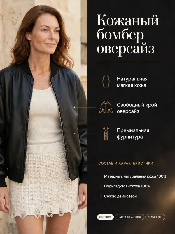 Пример карточки товара — инфографика