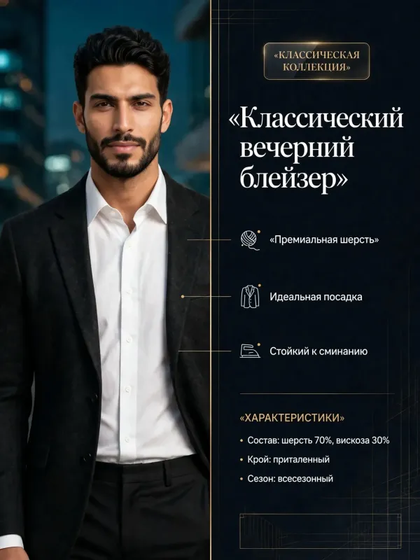 Пример карточки товара — инфографика