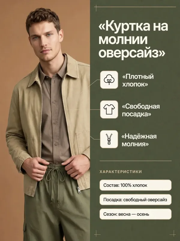 Пример карточки товара — инфографика