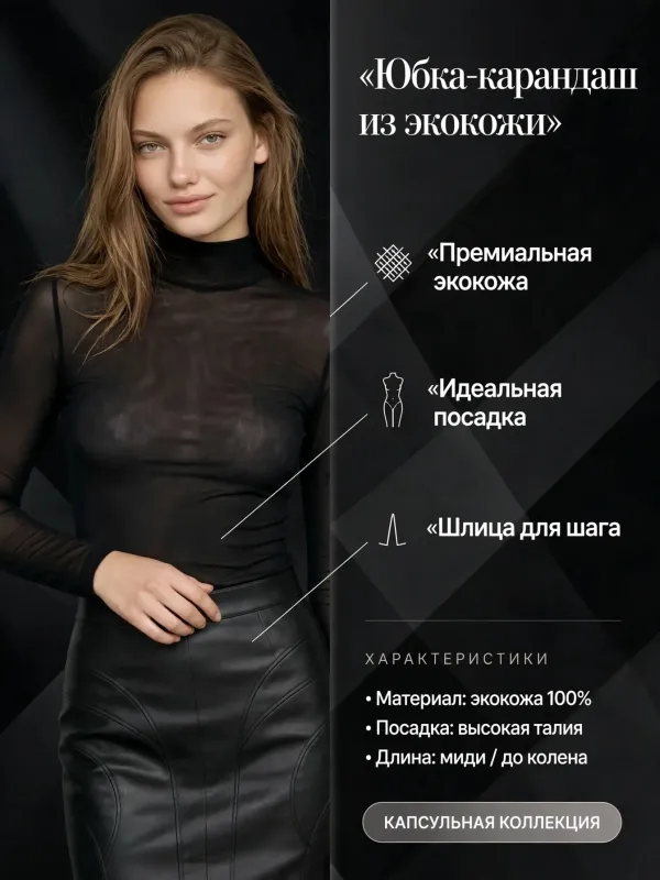 Пример карточки товара — инфографика