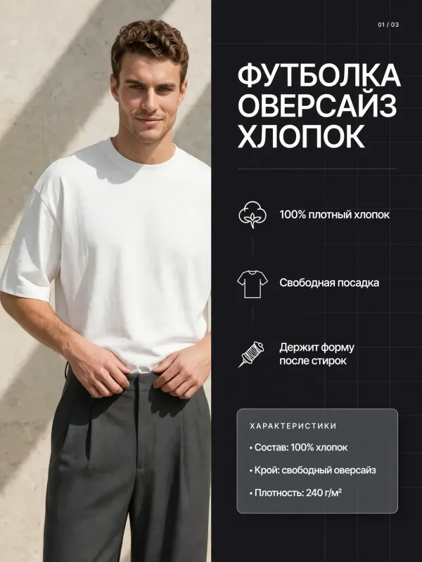 Пример карточки товара — инфографика