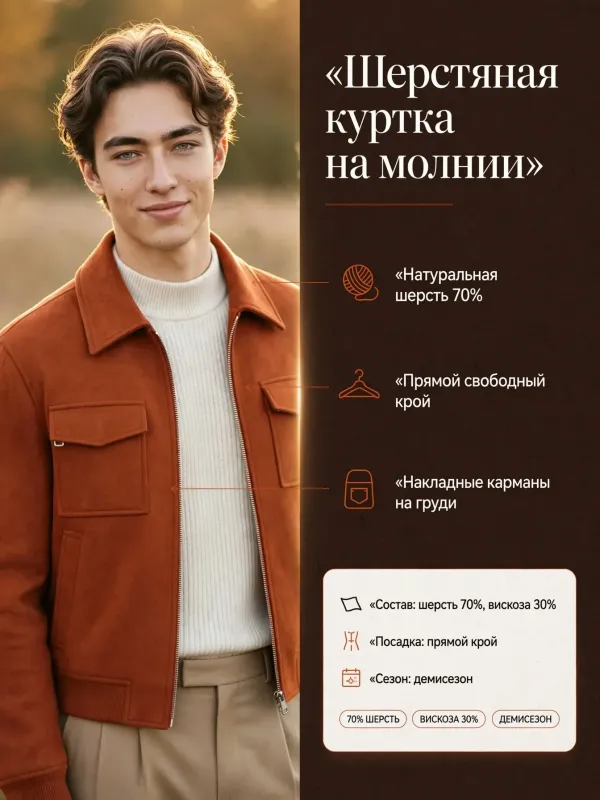Пример карточки товара — инфографика