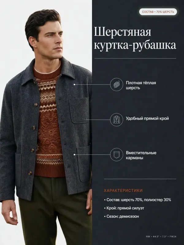 Пример карточки товара — инфографика