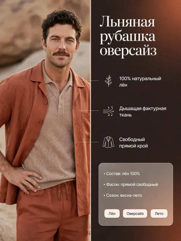 Пример карточки товара — инфографика