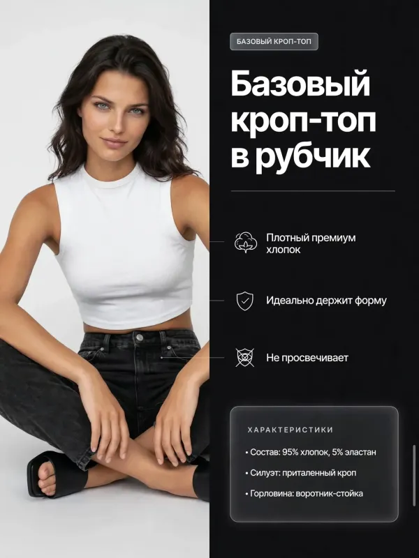 Пример карточки товара — инфографика