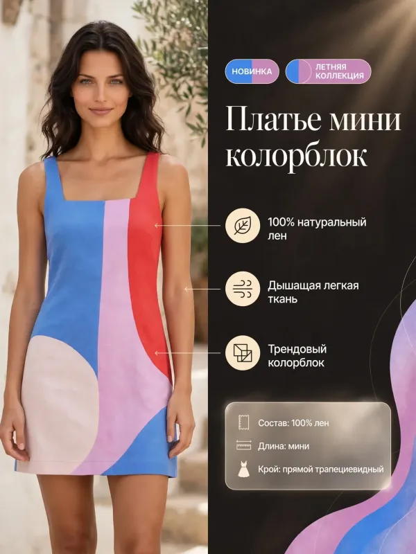 Пример карточки товара — инфографика